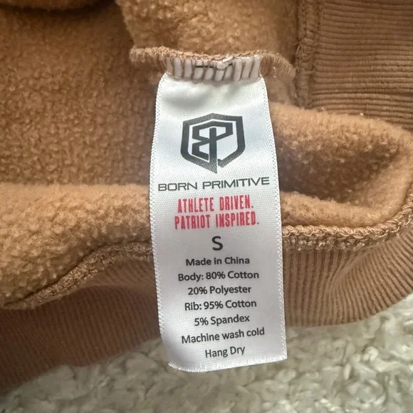 Born Primitive Pump Sweatshirt in Camel Color. Not Cream as pictured. Size S - Picture 6 of 9